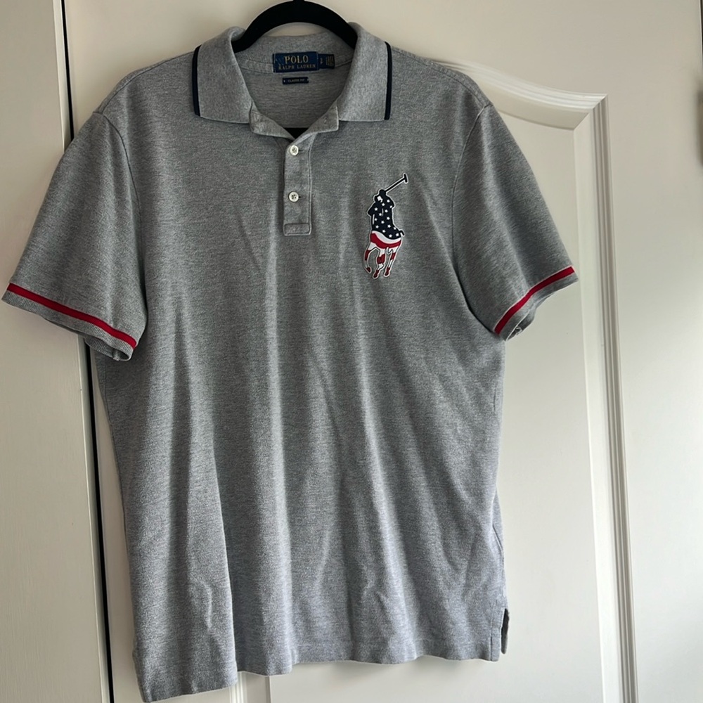 Polo Ralph Lauren grey polo shirt